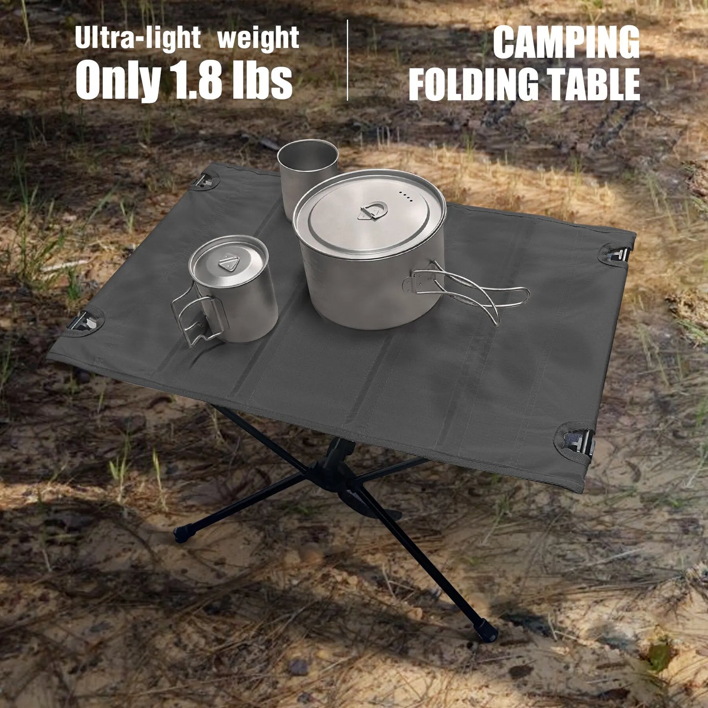 WESTTUNE Portable Lightweight Aluminum Folding Table For Outdoor Camping