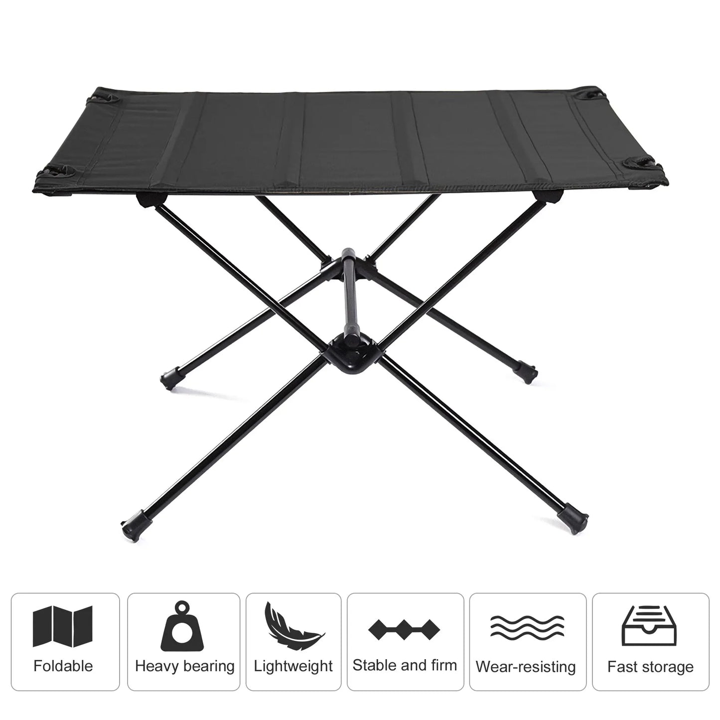 WESTTUNE Portable Lightweight Aluminum Folding Table For Outdoor Camping