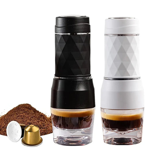 Portable Hand Press Capsule Ground Coffee Maker Espresso Machine